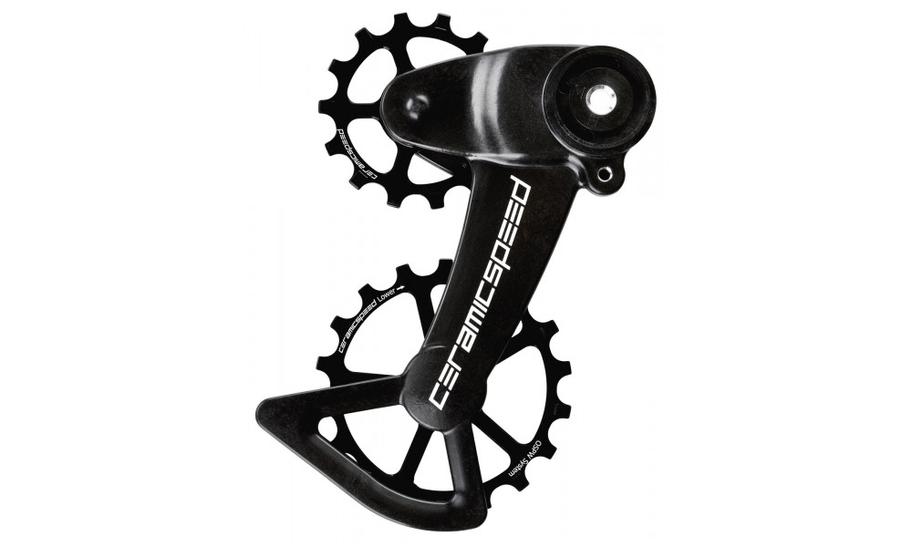 Tension and guide pulley set CeramicSpeed Oversized X for SRAM Eagle AXS Coated Alloy 607 black (107004) 