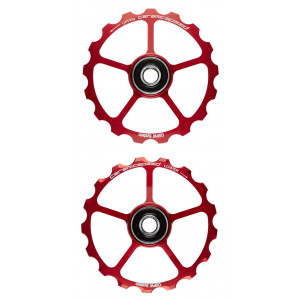Ролики заднего переключателя CeramicSpeed Oversized (spare) Alloy 607 stainless steel red (101672) Ролики заднего переключателя CeramicSpeed Oversized (spare) Alloy 607 stainless steel red (101672)