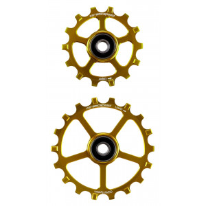 Ролики заднего переключателя CeramicSpeed Oversized (spare) Alloy 607 stainless steel gold (108299) Ролики заднего переключателя CeramicSpeed Oversized (spare) Alloy 607 stainless steel gold (108299)