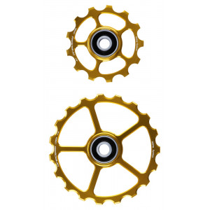 Ролики заднего переключателя CeramicSpeed Oversized Alloy 607 Coated gold (110203) Ролики заднего переключателя CeramicSpeed Oversized Alloy 607 Coated gold (110203)