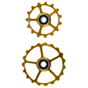 Ролики заднего переключателя CeramicSpeed Oversized Alloy 607 Coated gold (110205) Ролики заднего переключателя CeramicSpeed Oversized Alloy 607 Coated gold (110205)