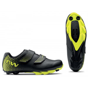 Cycling shoes Northwave Spike 3 MTB XC black-yellow fluo