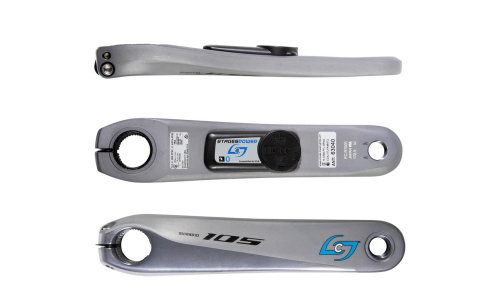 Левый шатун с измерителем мощности Stages Power L Shimano 105 R7000 silver (1R7L) 