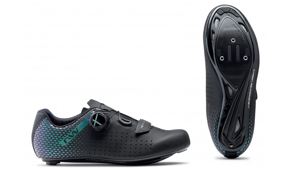 Cycling shoes Northwave Core Plus 2 WMN Road black-iridescent - 1