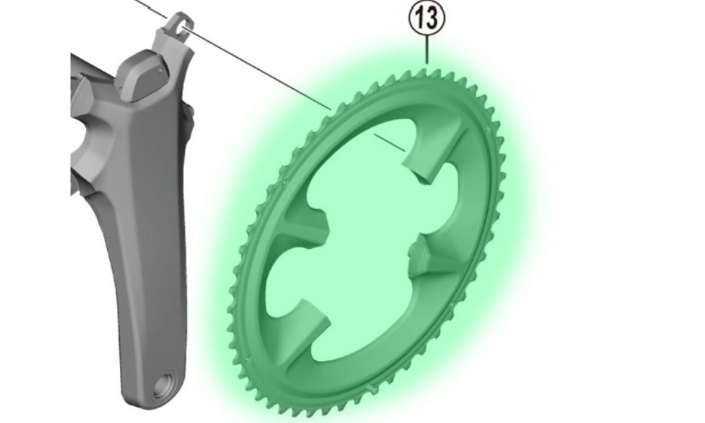 Передняя звезда Shimano ULTEGRA FC-R8100 50T-NK 