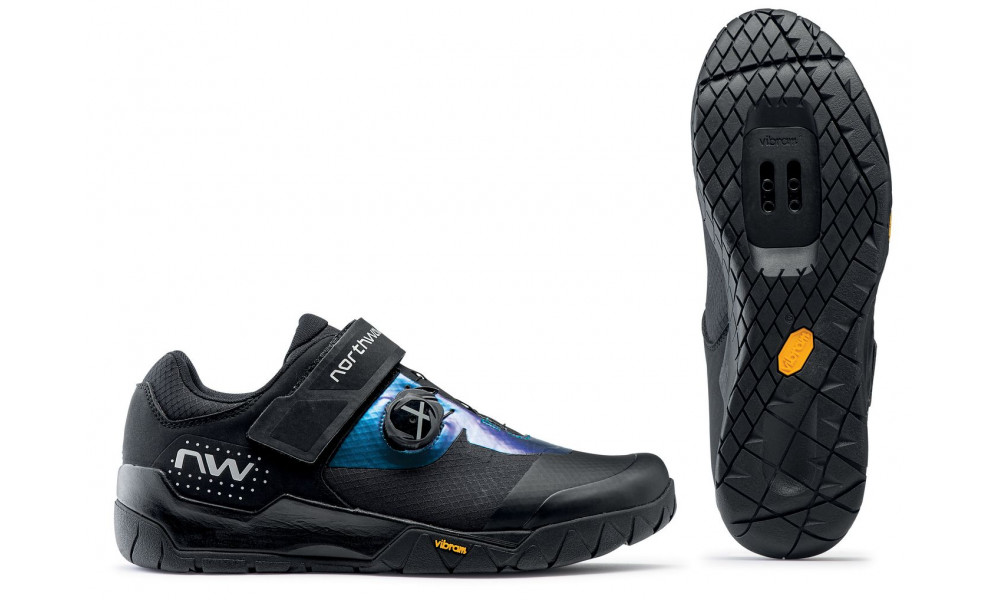 Cycling shoes Northwave Overland Plus MTB AM black-iridescent - 1