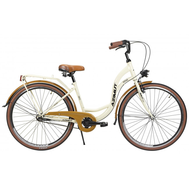 Bicycle AZIMUT Vintage 28" 3-speed 2023 cream-brown semi-matt