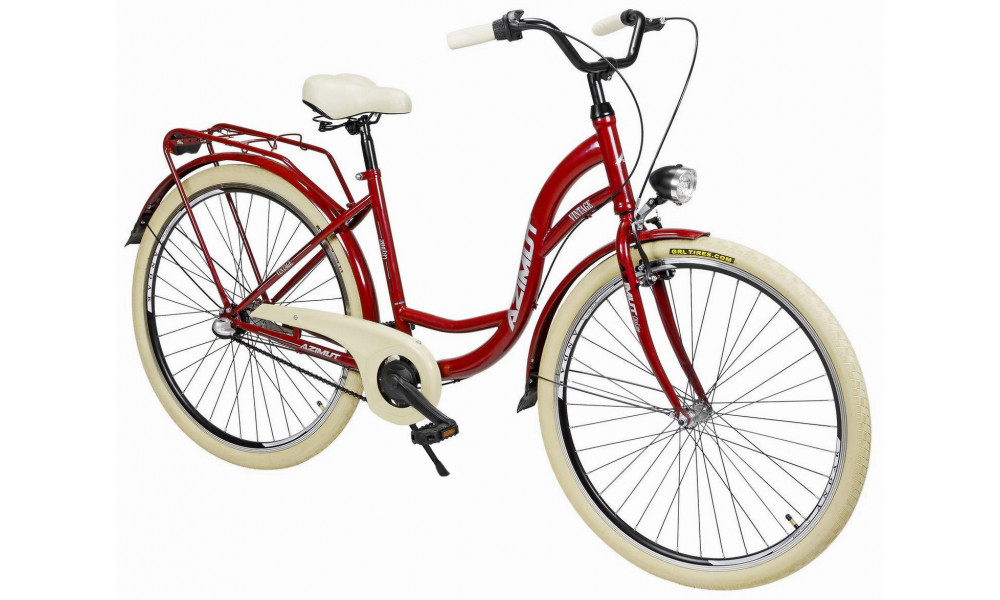 Bicycle AZIMUT Vintage 28" 3-speed 2025 burgund-cream shiny 