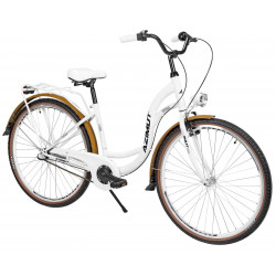 Bicycle AZIMUT Vintage 28" 3-speed 2023 white-cream matt
