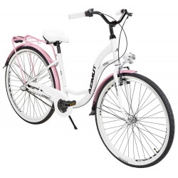 Bicycle AZIMUT Vintage 28" 3-speed 2025 white-pink shiny