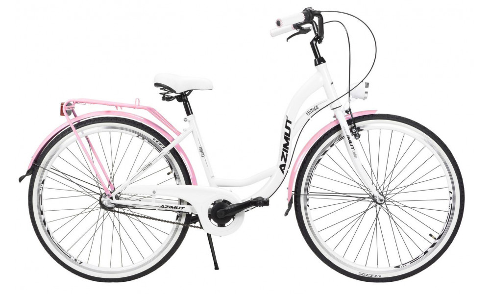 Bicycle AZIMUT Vintage 28" 3-speed 2025 white-pink shiny - 2