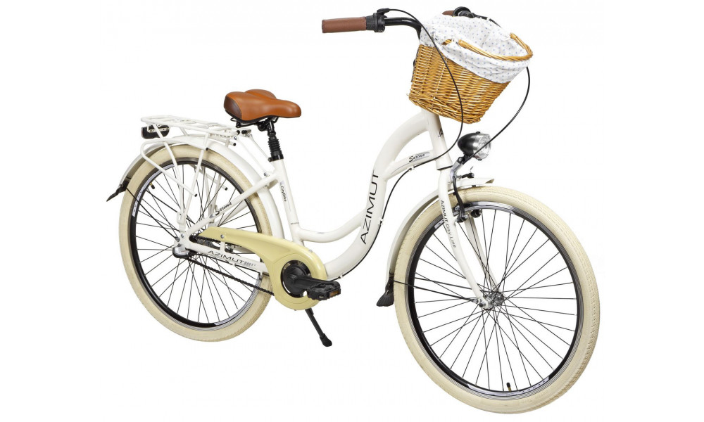 Bicycle AZIMUT Sarema ALU 26" 3-speed 2024 light cream shiny - 1