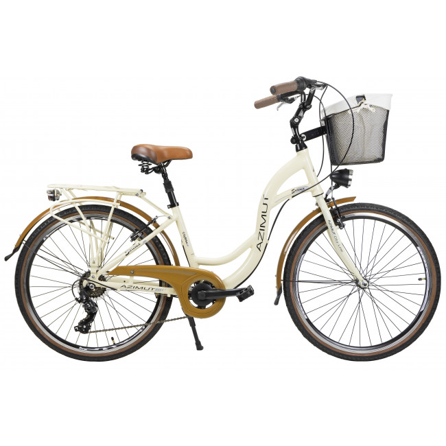 Bicycle AZIMUT Sarema 26" ALU TX-7 2024 cream semi-matt