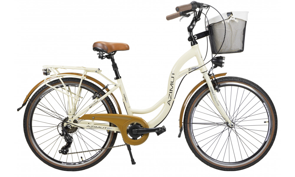 Bicycle AZIMUT Sarema 26" ALU TX-7 2024 cream semi-matt 