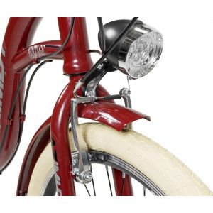 Bicycle AZIMUT Vintage TX-7 26" 2023 with basket burgund-cream shiny