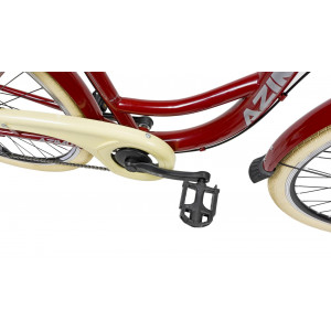 Bicycle AZIMUT Vintage TX-7 28" 2023 with basket burgund-cream shiny