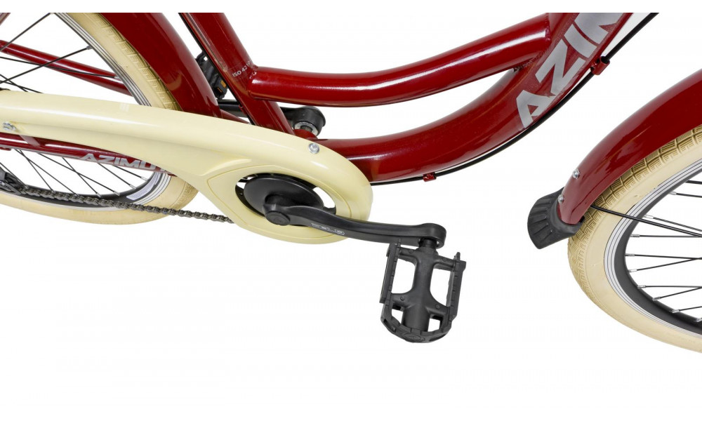 Bicycle AZIMUT Vintage TX-7 28" 2024 with basket burgund-cream shiny - 2