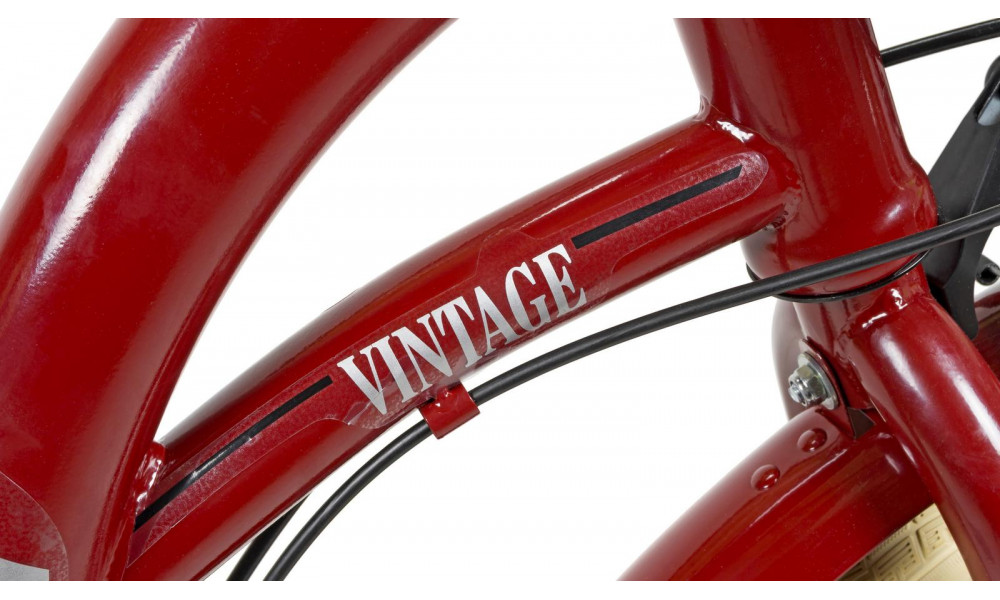 Велосипед AZIMUT Vintage TX-7 28" 2025 su krepseliu burgund-cream shiny - 5