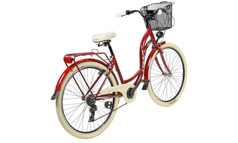 Bicycle AZIMUT Vintage TX-7 28" 2024 with basket burgund-cream shiny - 8