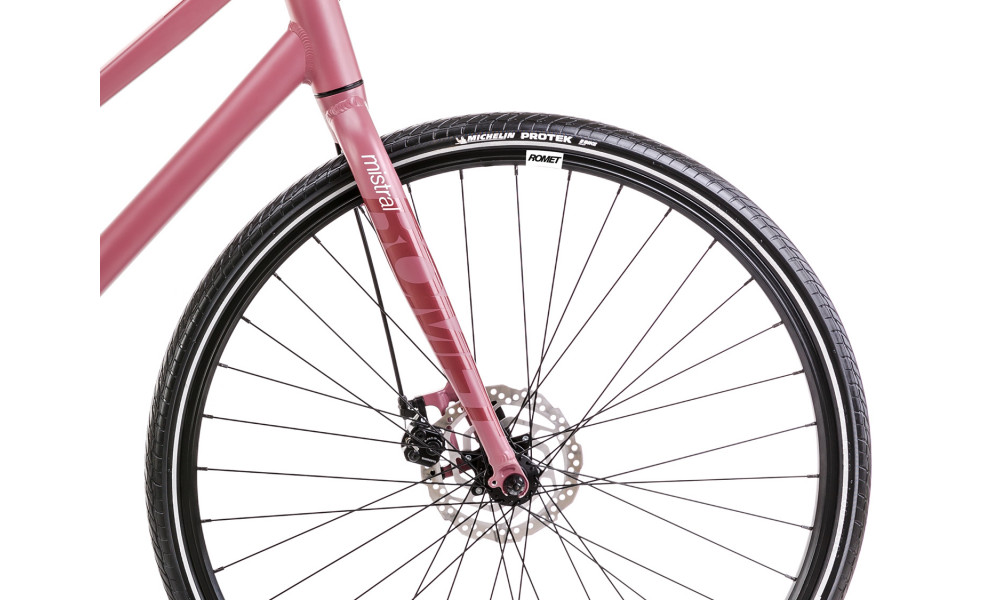Велосипед Romet Mistral 2 D 28" 2023 dark pink - 2