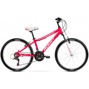 Bicycle Romet Jolene 24" Alu 2023 raspberry-pink-white