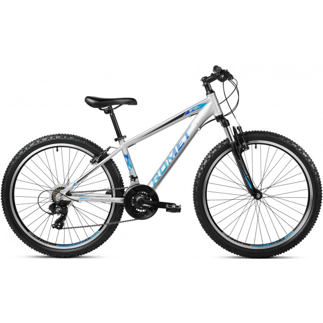 Велосипед Romet Rambler R6.1 26" 2023 silver-sky blue