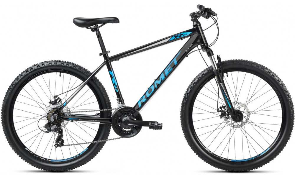 Велосипед Romet Rambler R6.2 26" 2023 black-sky blue - 1