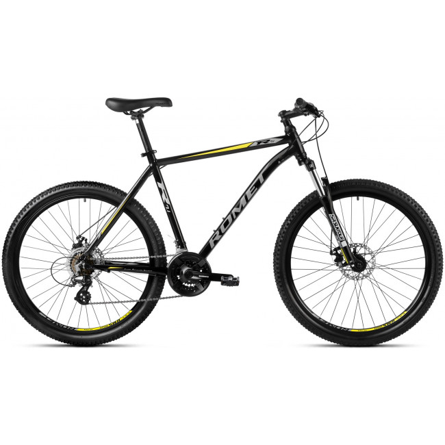 Велосипед Romet Rambler R7.1 27.5" 2023 black-grey-gold