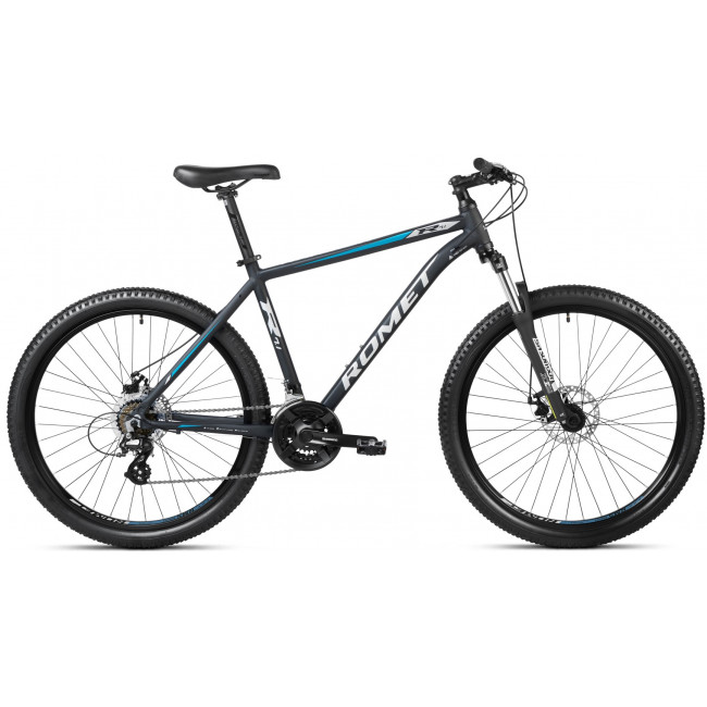 Велосипед Romet Rambler R7.1 27.5" 2023 black-turquoise-silver