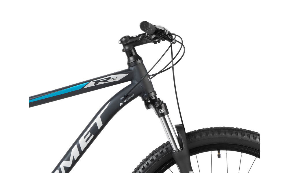 Bicycle Romet Rambler R7.1 27.5" 2023 black-turquoise-silver - 4