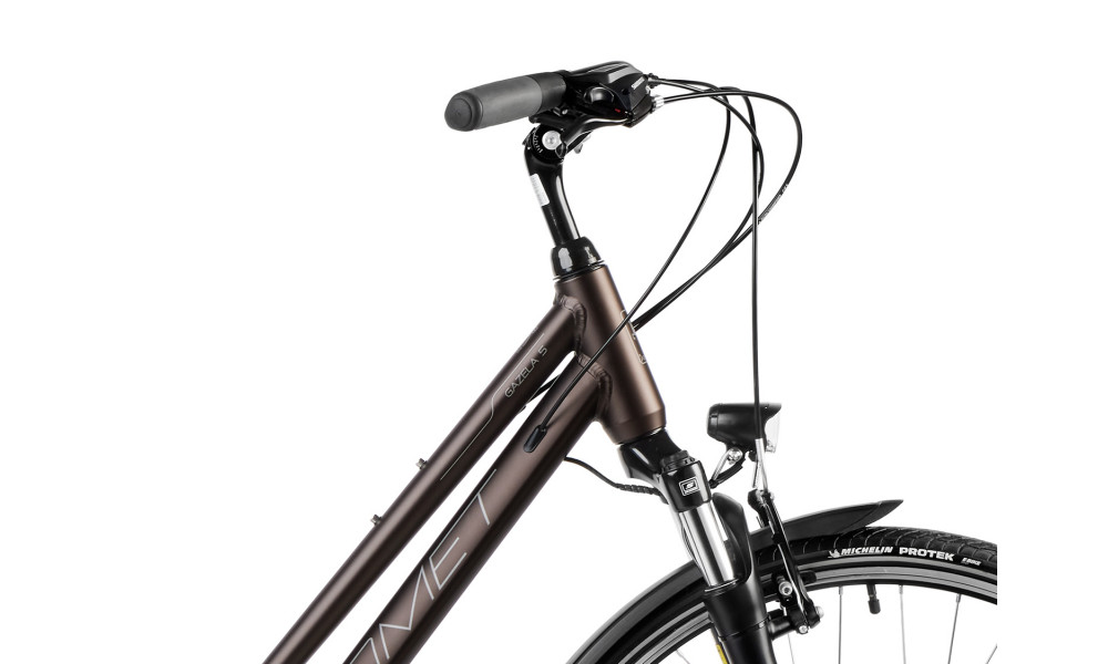 Велосипед Romet Gazela 5 28" 2023 dark brown-grey - 4