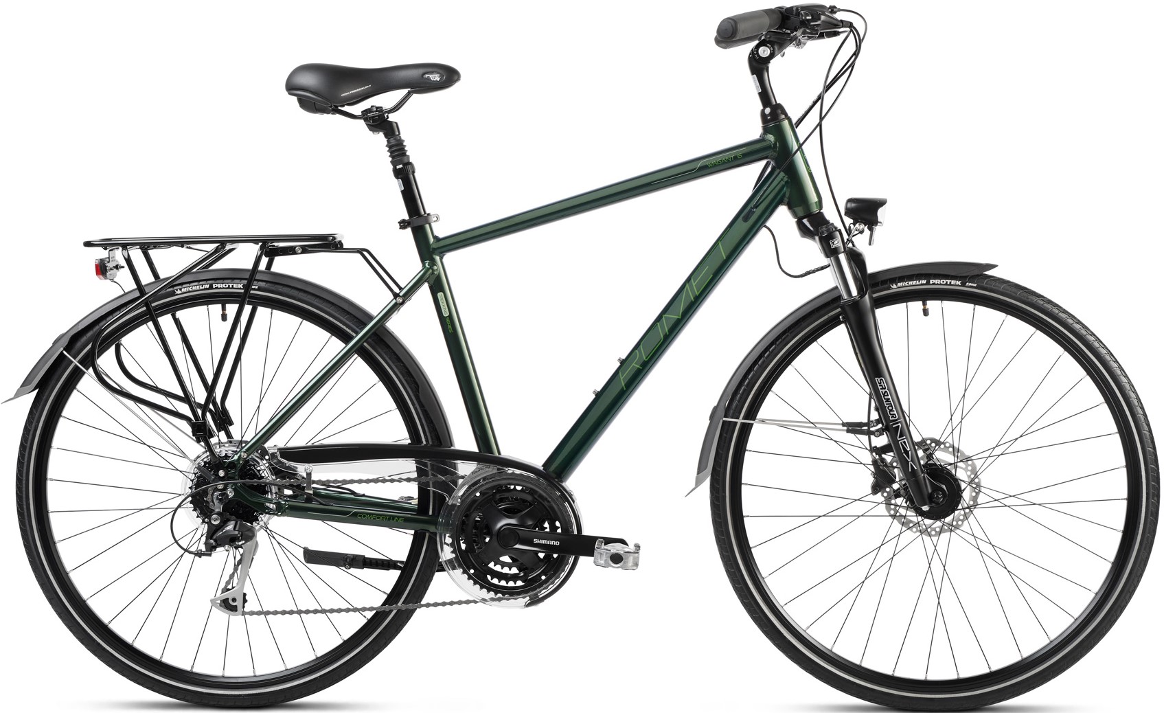 Bicycle Romet Wagant 6 28 2023 dark green Bikko.bike