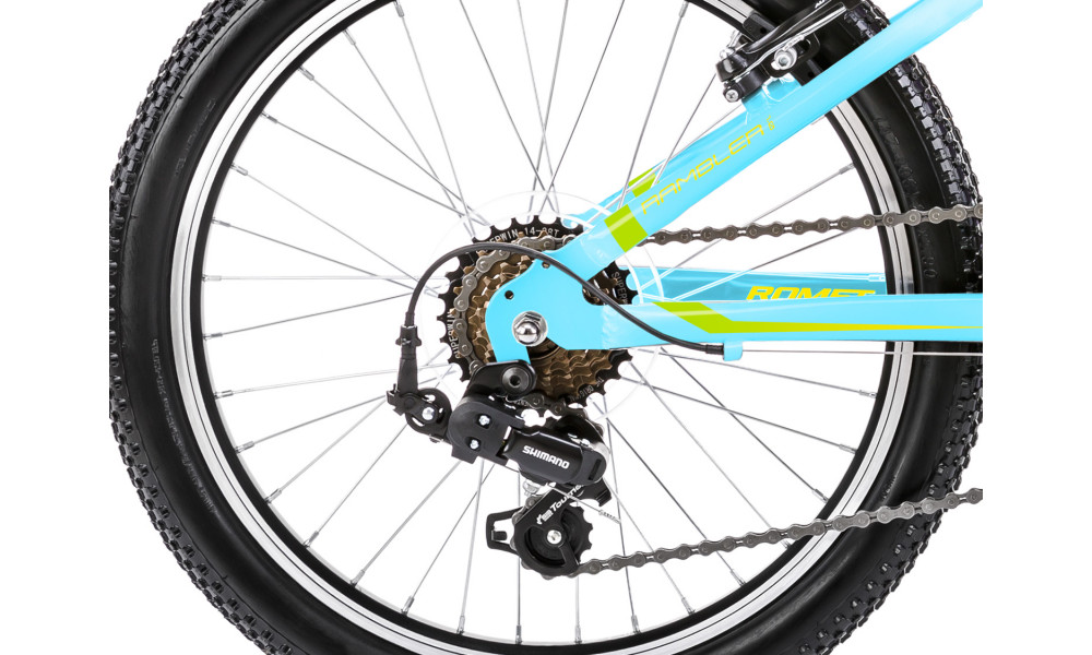 Bicycle Romet Rambler KID 1 20" Alu 2023 blue-green-gold - 7