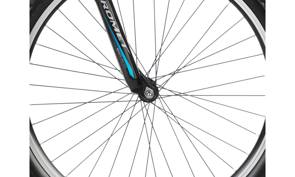 Bicycle Romet Rambler R6.1 JR 26" 2023 black-blue-silver - 5