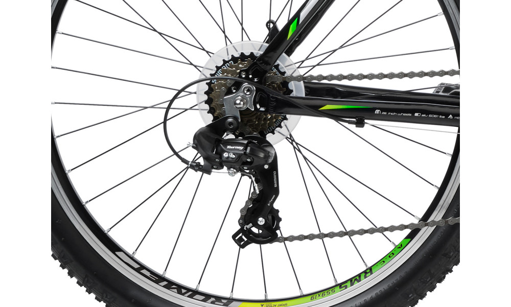 Велосипед Romet Rambler R6.1 JR 26" 2023 black-green-grey - 7