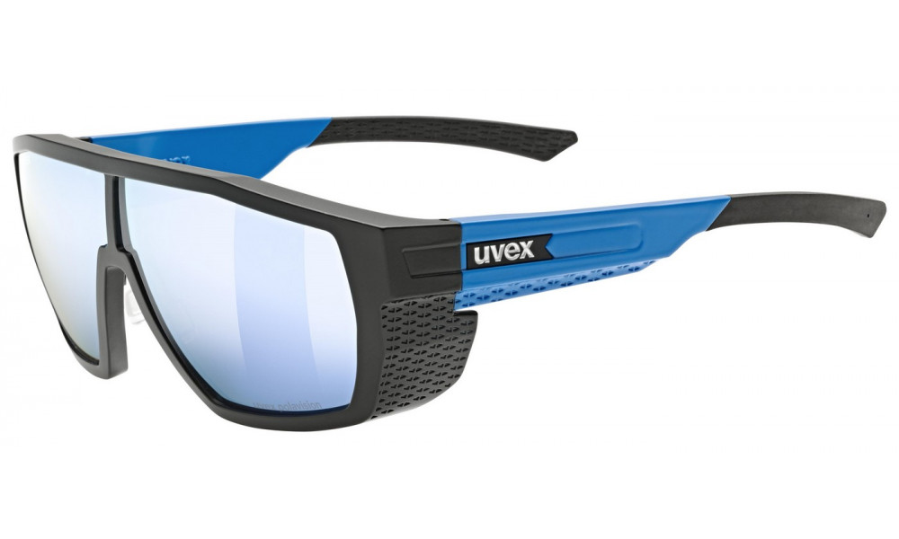 Glasses Uvex mtn style P black-blue matt / mirror blue - 1