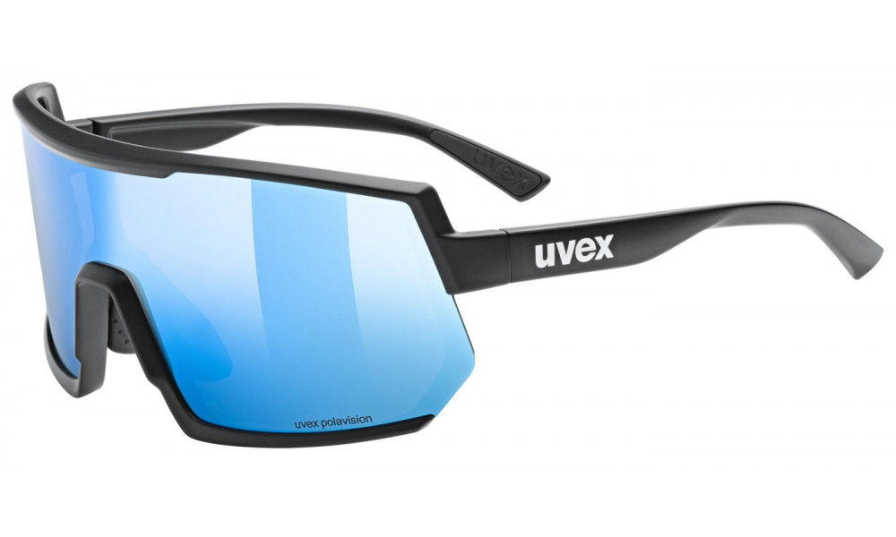 Очки Uvex sportstyle 235 P black matt / mirror blue - 1