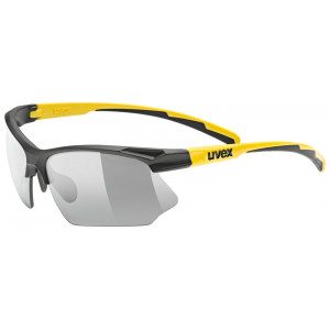 Cycling sunglasses Uvex sportstyle 802 V black matt-sunbee/ smoke