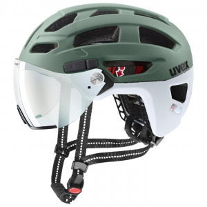 Шлем Uvex finale visor V mattoss green-cloud matt