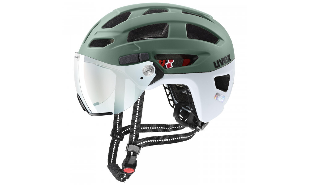 Helmet Uvex finale visor V mattoss green-cloud matt - 1