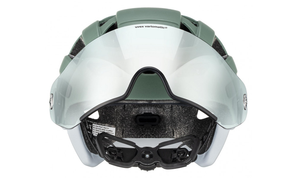 Helmet Uvex finale visor V mattoss green-cloud matt - 5