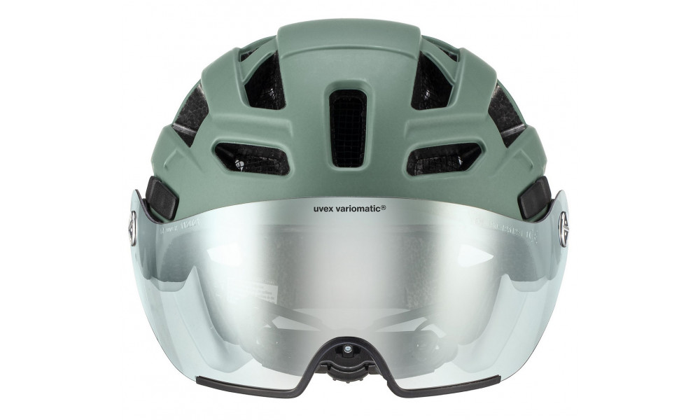 Helmet Uvex finale visor V mattoss green-cloud matt - 6