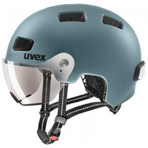 Велосипедный шлем Uvex rush visor deep turquoise matt