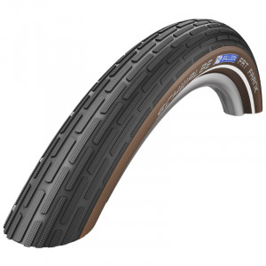 Tire 28" Schwalbe Fat Frank HS 375, Active Wired 50-622 Black/Coffee-Reflax