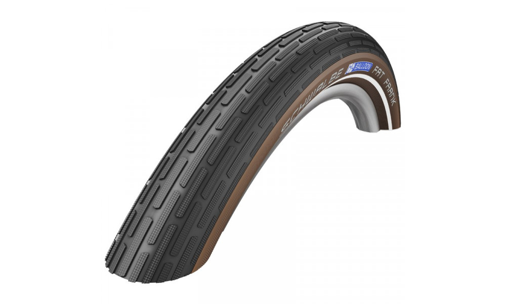 Шина 28" Schwalbe Fat Frank HS 375, Active Wired 50-622 Black/Coffee-Reflax 