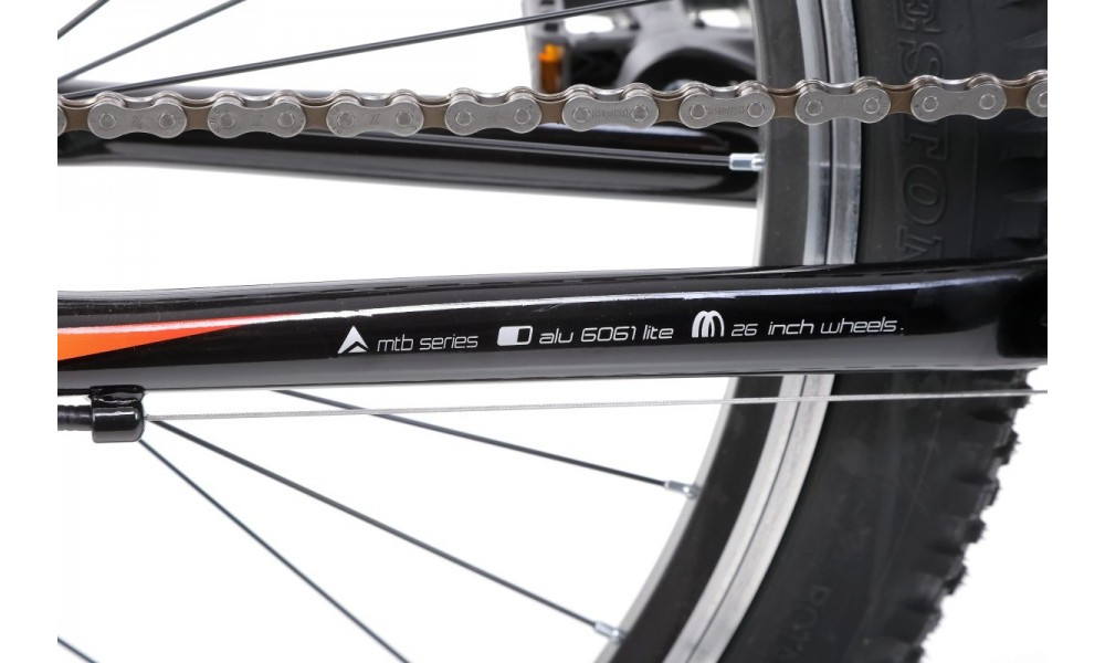 Bicycle Romet Rambler R6.0 26" 2023 black-orange-red - 5