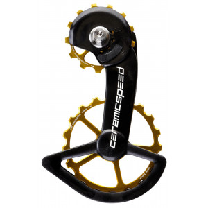 Tension and guide pulley set CeramicSpeed Oversized for Shimano 9250/8150 Series Alloy 607 stainless steel gold (110271)