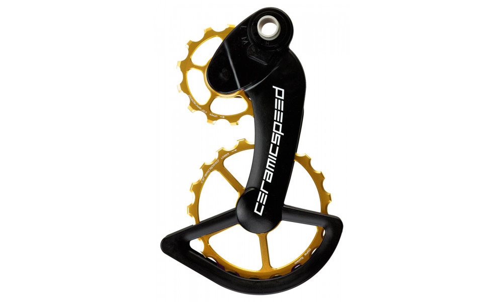 Tension and guide pulley set CeramicSpeed Oversized for Campagnolo 11s Mechanical/EPS Alloy 607 stainless steel gold (106207) 