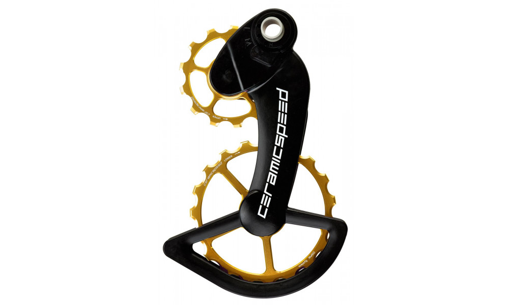 Tension and guide pulley set CeramicSpeed Oversized for Campagnolo 11s Mechanical/EPS Coated Alloy 607 gold (106208) 