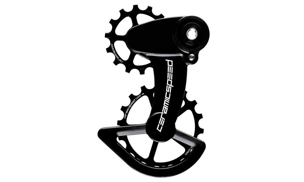 Tension and guide pulley set CeramicSpeed Oversized X for SRAM Force1/Rival1 T3 Clutch Coated Alloy 607 black (106352) 